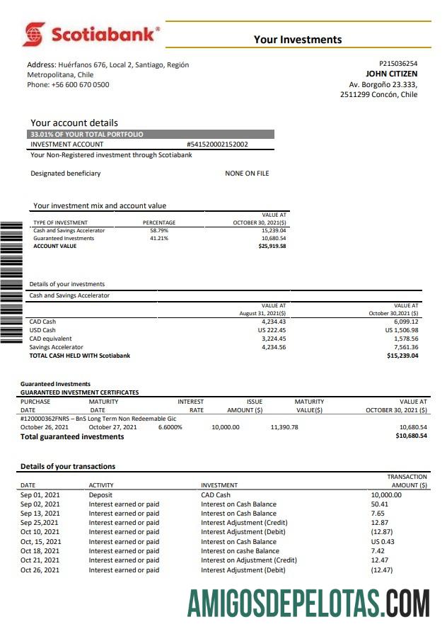 Chile Scotiabank Statements modelo