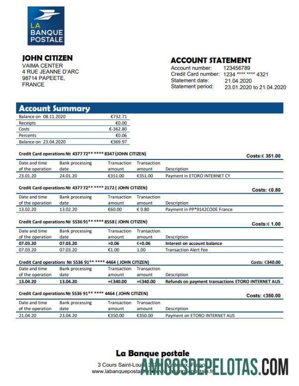 France La Banque Postale modelo