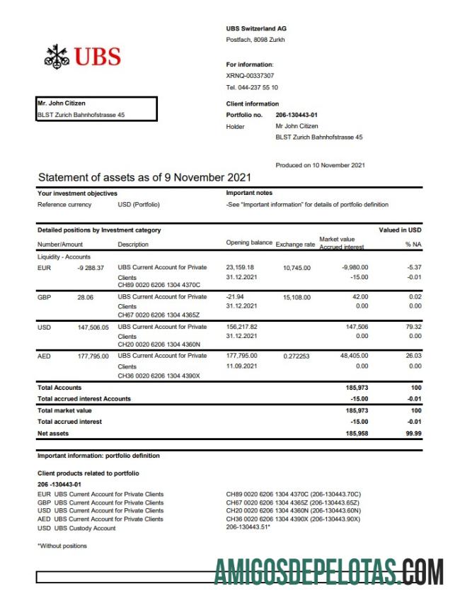 Switzerland UBS Excel Pdf Version2 amostra