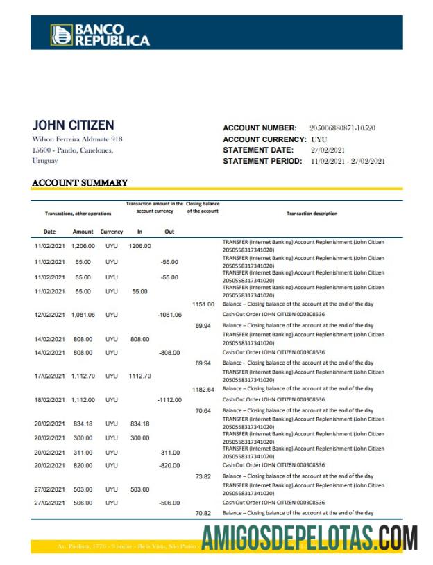 Uruguai Banco De La Republica Oriental Del Uruguay Excel Pdf mostra