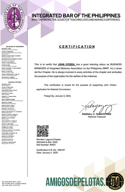 Certificado de boa reputação das Filipinas em branco, modelo Word e PDF, versão 6