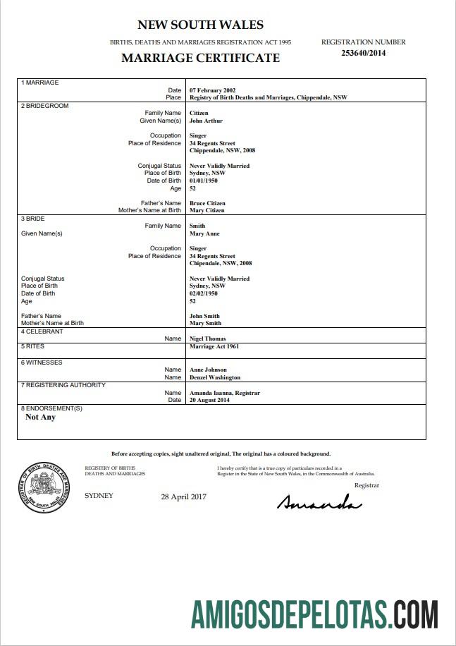 Em branco modelo de certidão de nascimento do Território do Norte da Austrália no Word