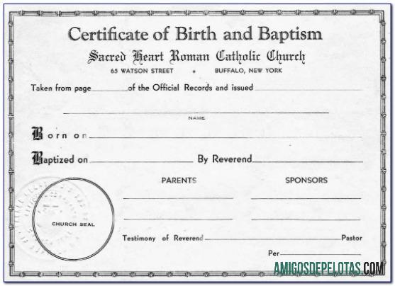Certidão de nascimento da Igreja Católica do Sagrado Coração de Nova York exemplo