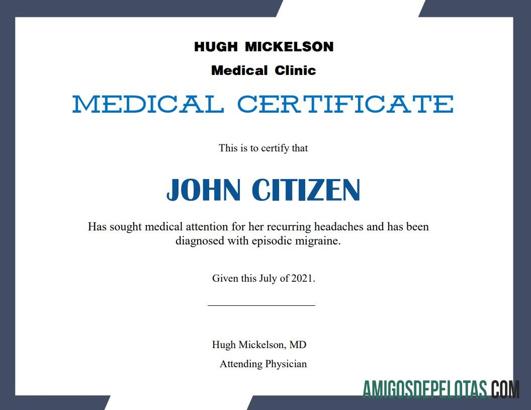 Certificado Médico dos EUA baixar para verificação