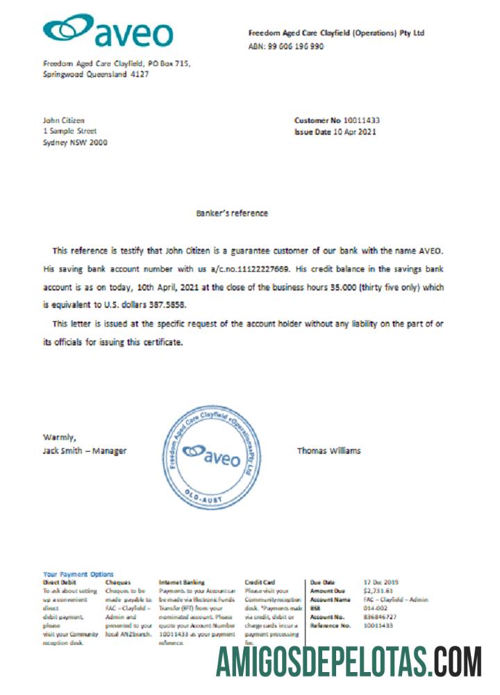 Referência AVEO Austrália modelo