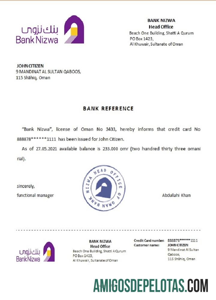 Referência Omã Nizwa amostra