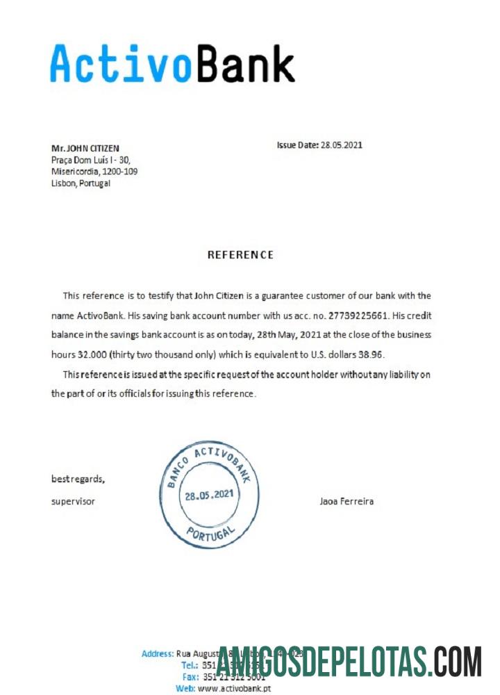 Portugal Activobank Reference baixar para verificação