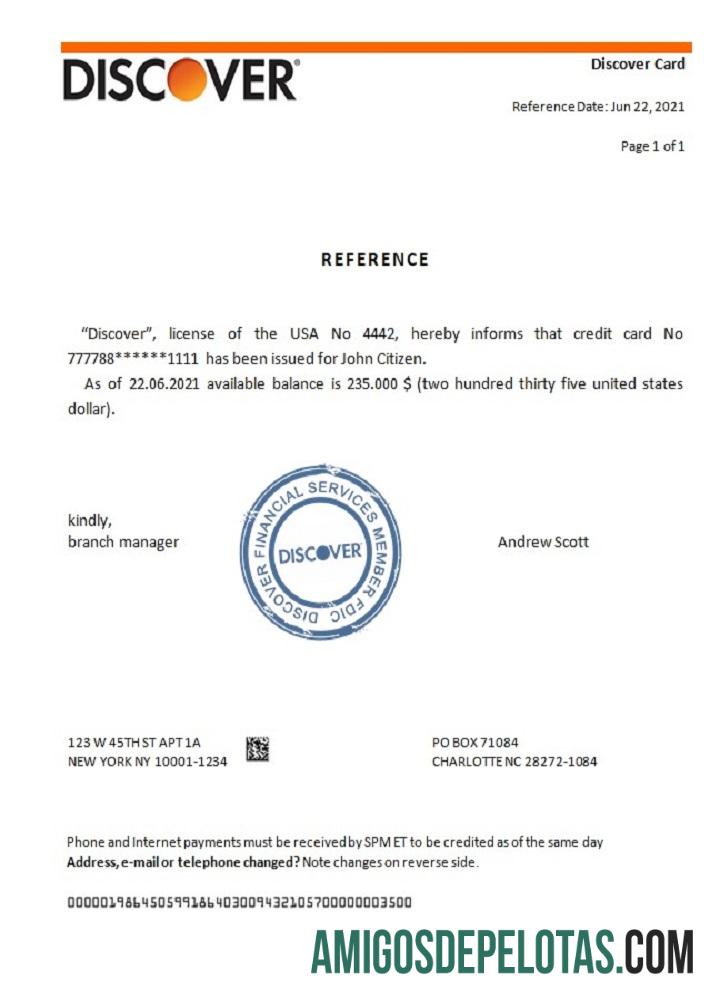 Referência de descoberta dos EUA exemplo real