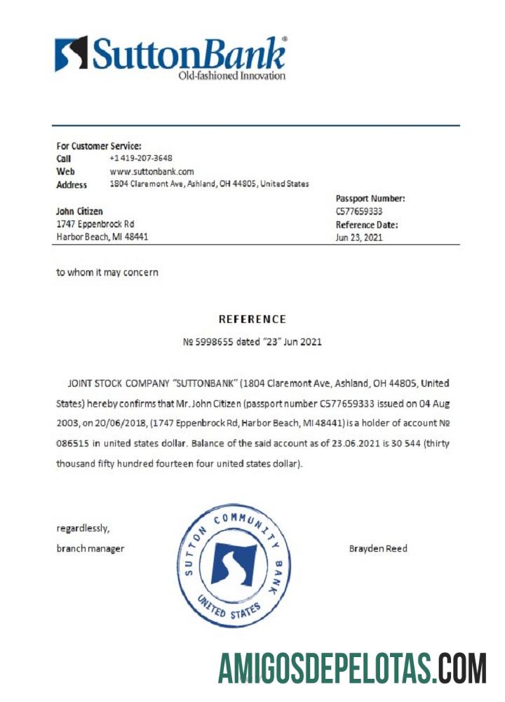 Referência Sutton dos EUA baixar para verificação