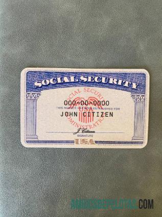 USA SSN olhar de foto Blue Background frente amostra