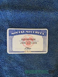 USA SSN olhar de foto Blue Textile Background frente modelo