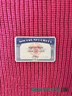 USA SSN olhar de foto Pink Textile Background frente modelo